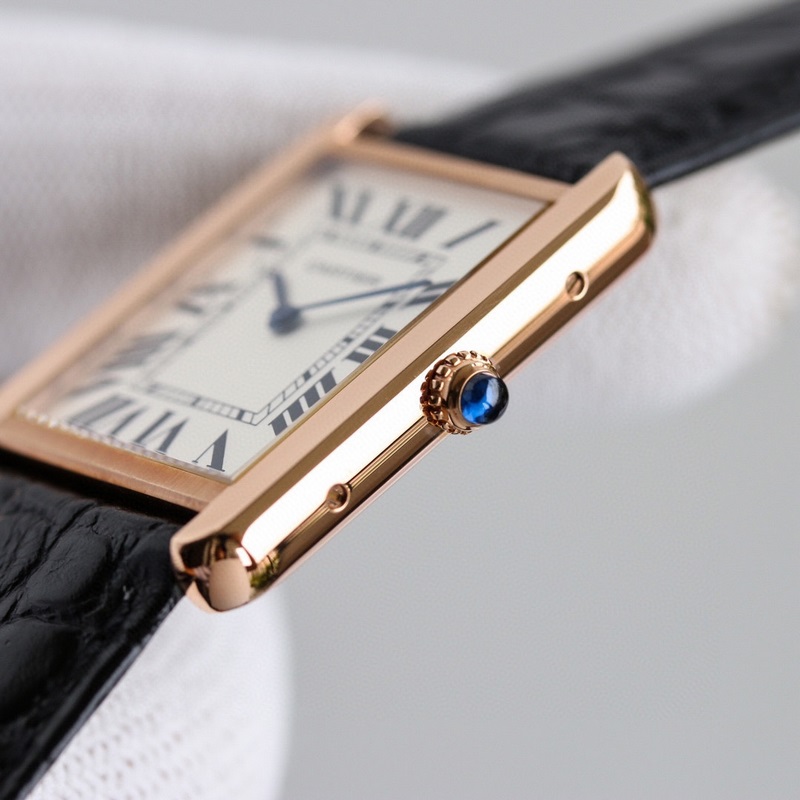 Cartier Tank W5200003&W5200005 Couple Replica Watch Large&Small Models-3