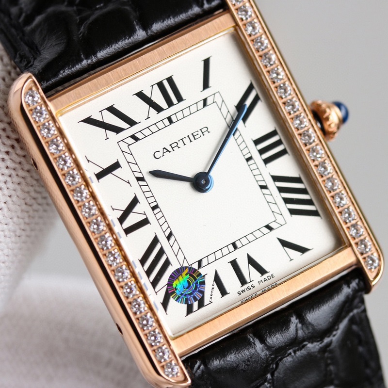 Cartier Tank W5200003&W5200005 Couple Replica Watch Large&Small Models-5