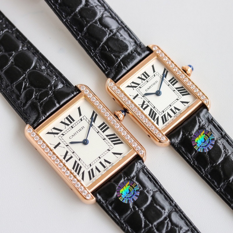 Cartier Tank W5200003&W5200005 Couple Replica Watch Large&Small Models-6