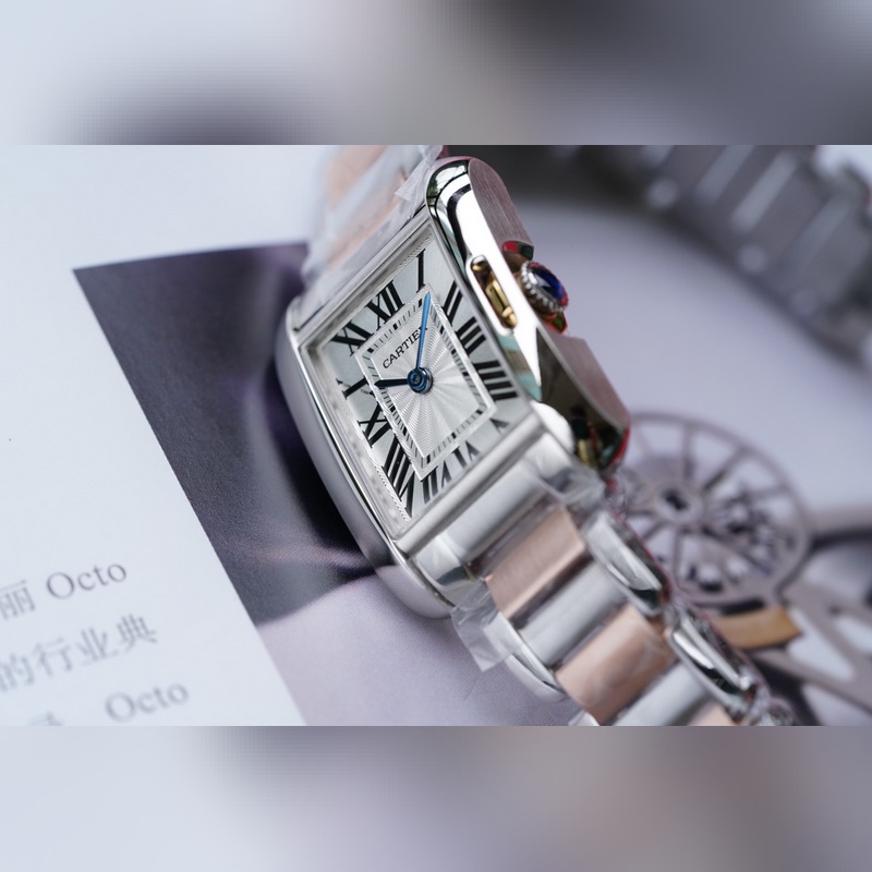 Cartier Tank Anglaise 18K Gold Classic Replica Watch 5-Year Warranty-3
