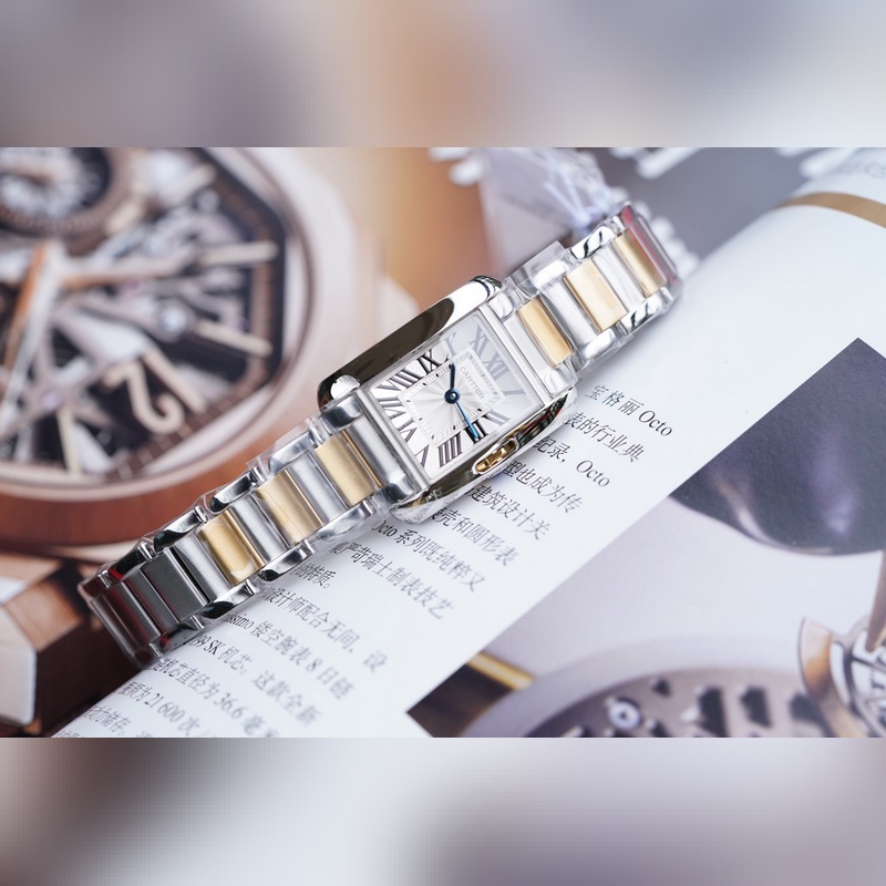 Cartier Tank Anglaise 18K Gold Replica Watch 5-Year Warranty-5