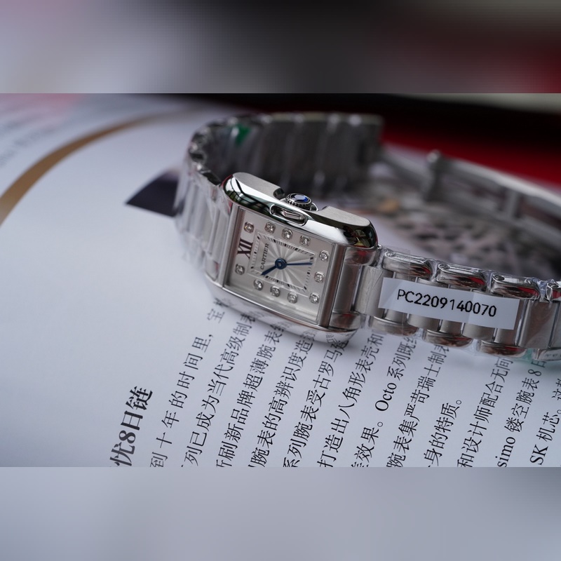 Cartier Tank Anglaise 11 VVS Diamonds Official Certificate-3