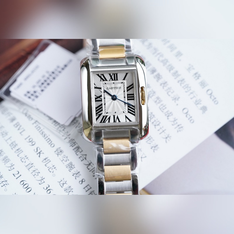 Cartier Tank Anglaise 18K Gold Classic Replica Watch 5 Year Warranty-2