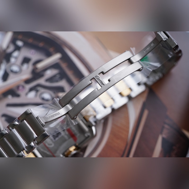 Cartier Tank Anglaise 18K Gold Classic Replica Watch 5 Year Warranty-8