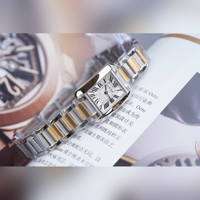 Cartier Tank Anglaise 18K Gold Classic Replica Watch 5-Year Warranty-2