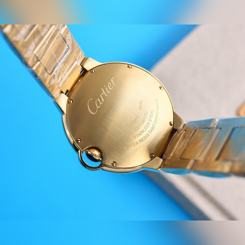 Cartier Ballon Bleu Couple Replica Watch Classic Starry Sky Steel Leather Alligator Options-7