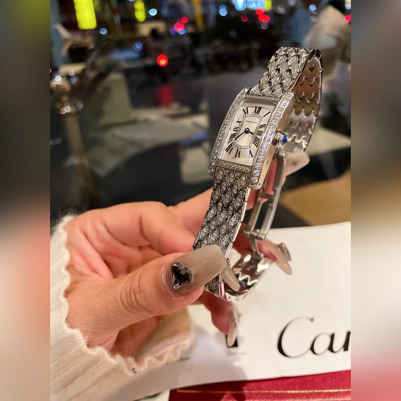 Cartier Tank AmEricaine Mini Diamond Luxury Replica Watch-3