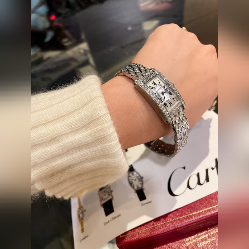 Cartier Tank AmEricaine Mini Diamond Luxury Replica Watch-4