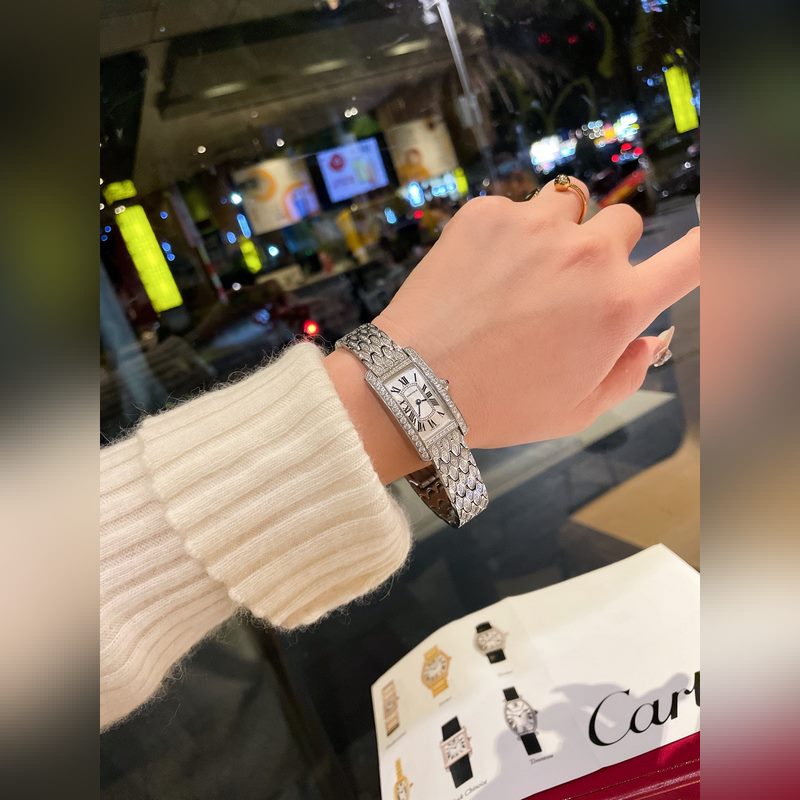 Cartier Tank AmEricaine Mini Diamond Luxury Replica Watch-5