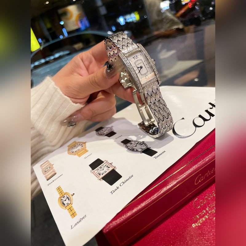Cartier Tank AmEricaine Mini Diamond Luxury Replica Watch-2