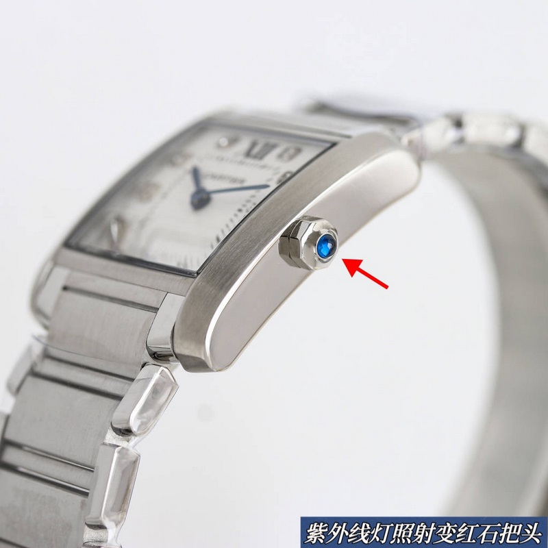 Cartier Tank WSTA Series Women's Replica Watch Sapphire Crystal High-Quality Design-5
