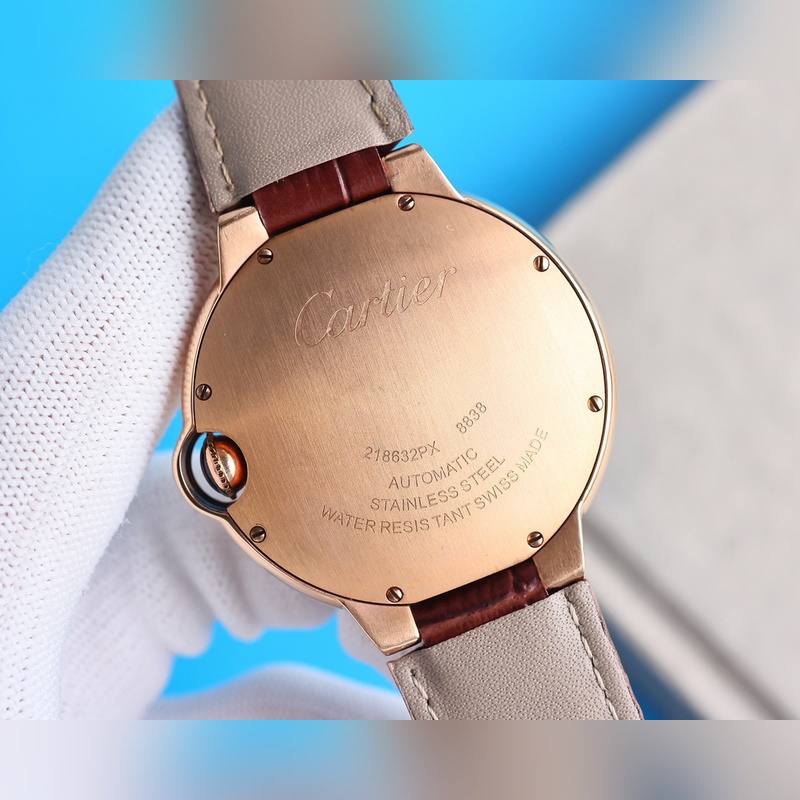 Cartier Ballon Bleu Starry Couple's Replica Watch Stainless Steel Leather Crocodile Leather Original Movement-8