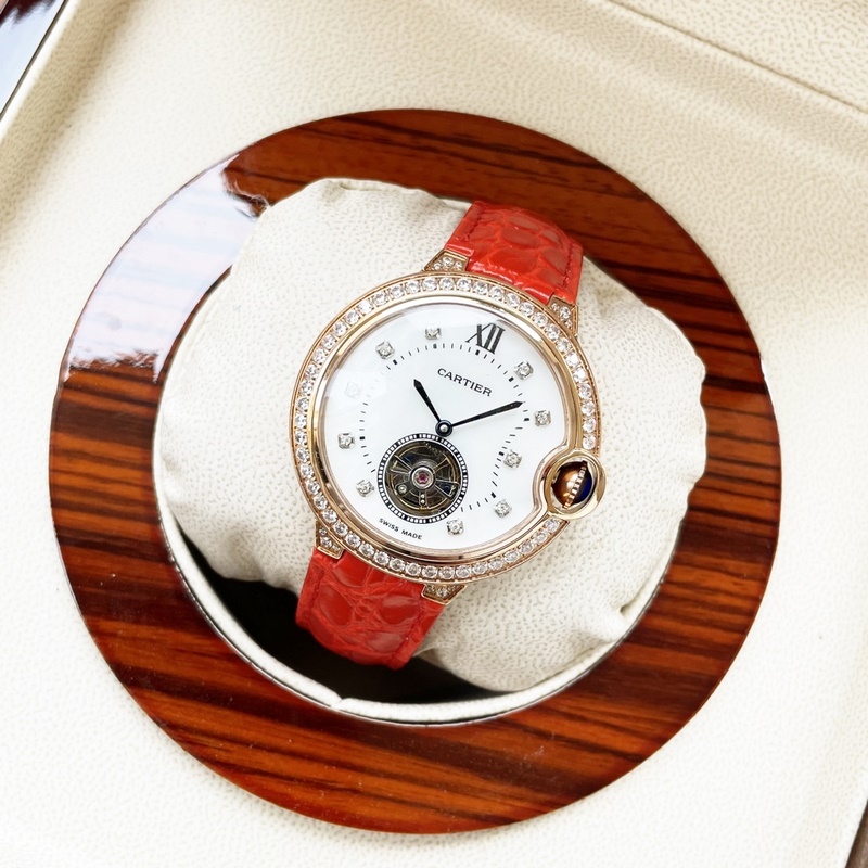 Cartier Ballon Bleu Tourbillon Women's Mechanical Replica Watch-4