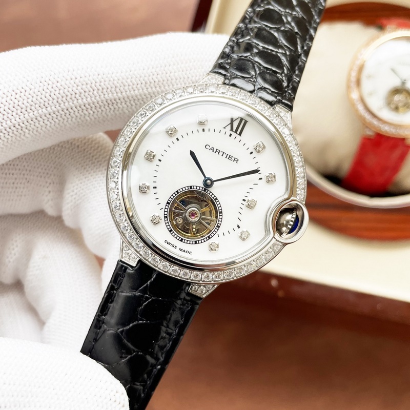 Cartier Ballon Bleu Tourbillon Women's Mechanical Replica Watch-5