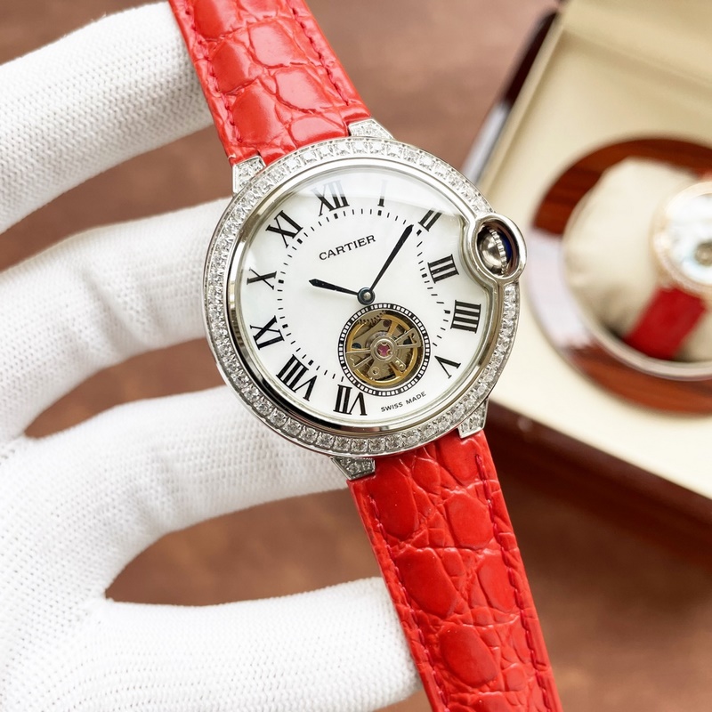 Cartier Ballon Bleu Tourbillon Women's Replica Watch Luxurious Automatic Timepiece-2