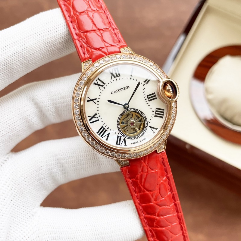 Cartier Ballon Bleu Tourbillon Women's Replica Watch Luxurious Automatic Timepiece-4