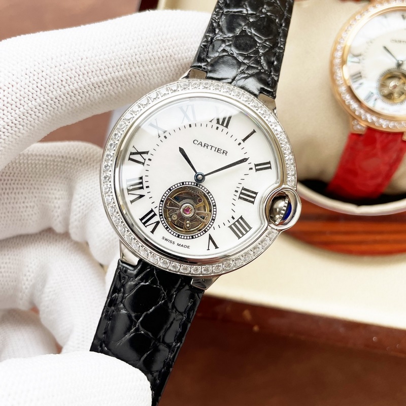 Cartier Ballon Bleu Tourbillon Women's Replica Watch Luxurious Automatic Timepiece-5