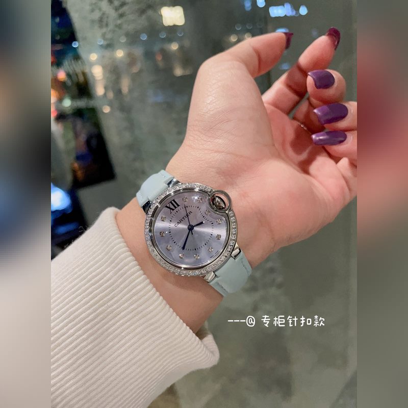 Cartier Ballon Bleu 33mm Quartz Replica Watch Exquisite Design-5