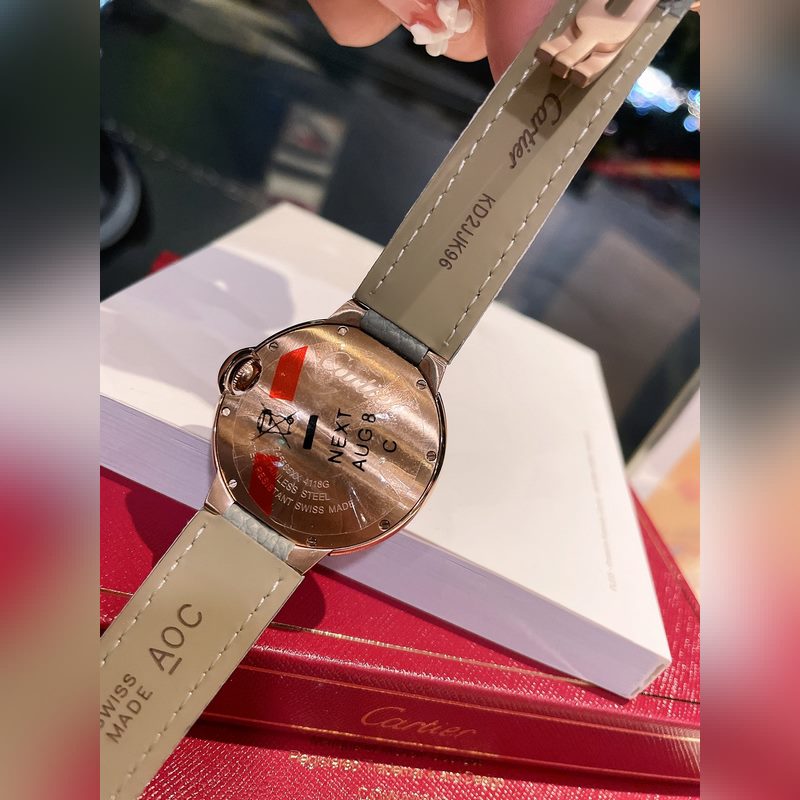 Upgraded Ballon Bleu de Cartier Fisheye Glass Matte Original Buckle-3