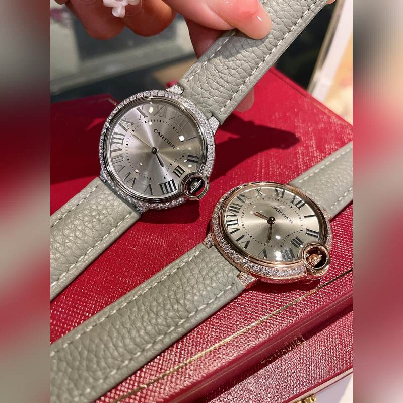 Upgraded Ballon Bleu de Cartier Fisheye Glass Matte Original Buckle-8