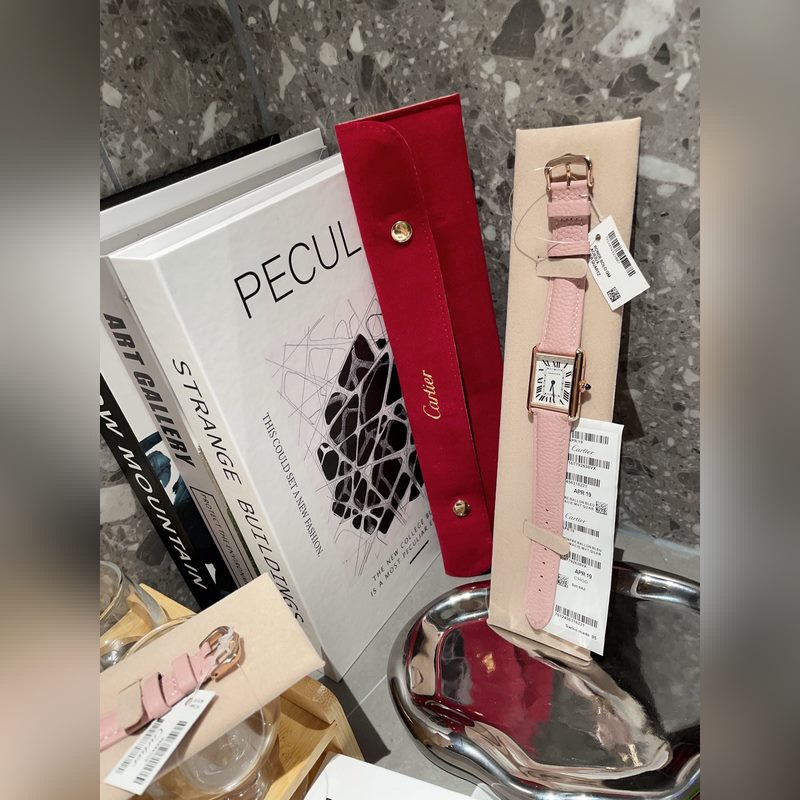 Cartier Tank Series Ta with Velvet Bag Quality Craftsmanship-3