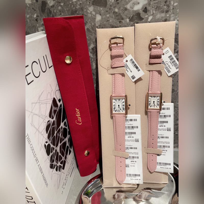 Cartier Tank Series Ta with Velvet Bag Quality Craftsmanship-6