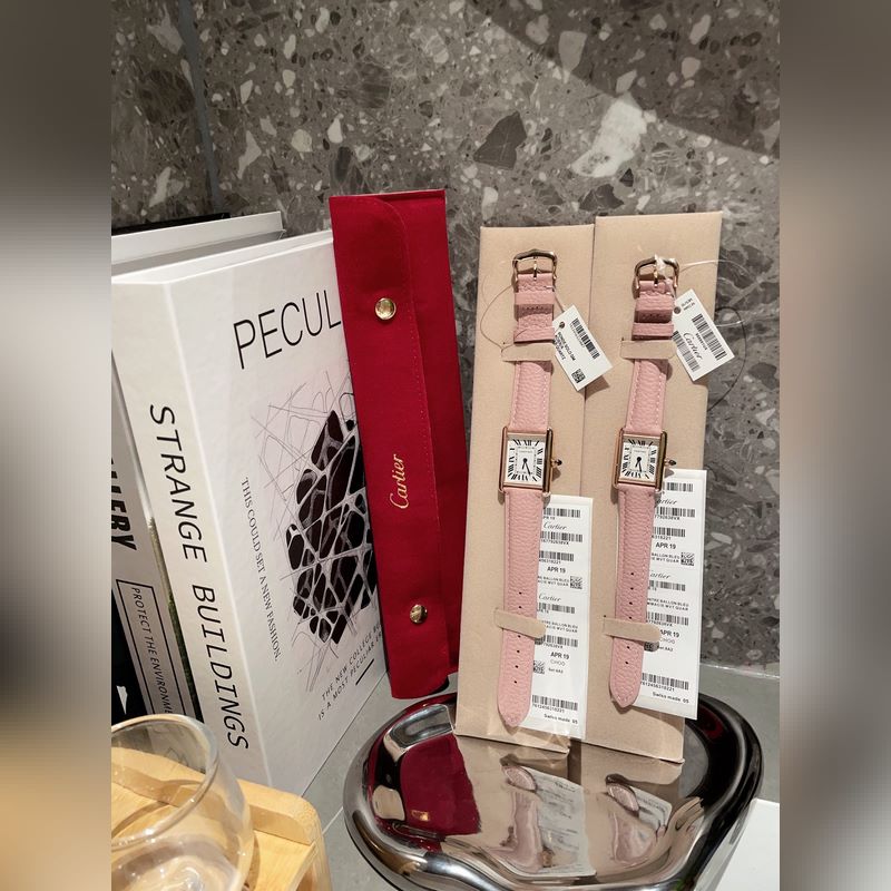 Cartier Tank Series Ta with Velvet Bag Quality Craftsmanship-7