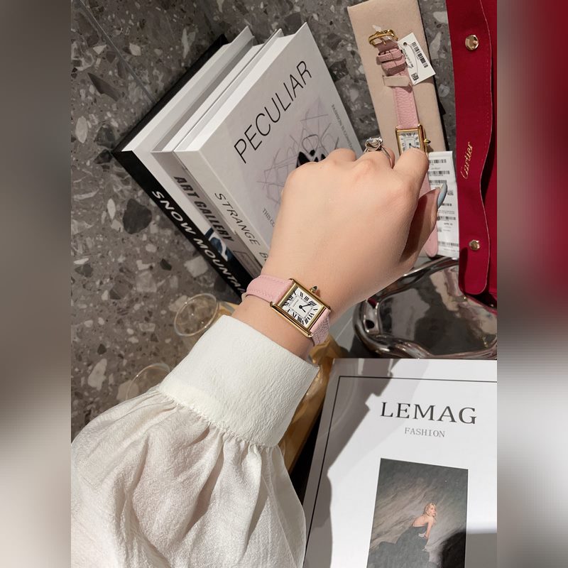 Cartier Tank Series Ta with Velvet Pouch Premium Quality-2