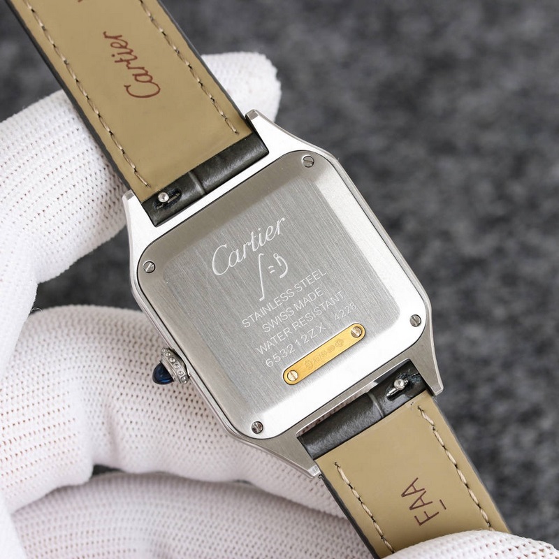 Cartier Santos-Dumont Litchi Leather Strap in Three Sizes Large Medium Small-6