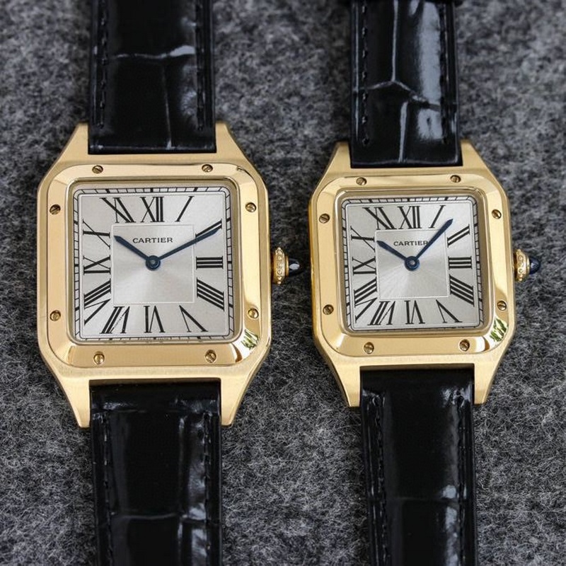 Cartier Santos-Dumont Litchi Skin in 3 Sizes Large Medium Small-2