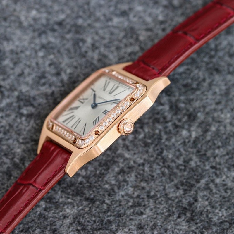 Cartier Santos-Dumont Lychee Leather Straps Three Sizes Available-6