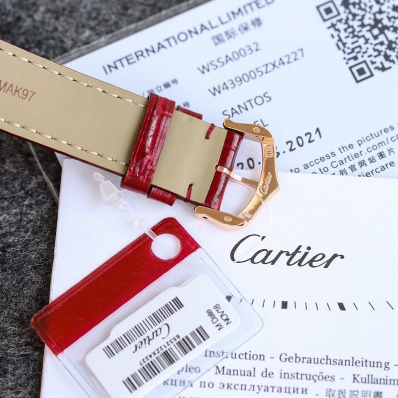 Cartier Santos-Dumont Lychee Leather Straps Three Sizes Available-7