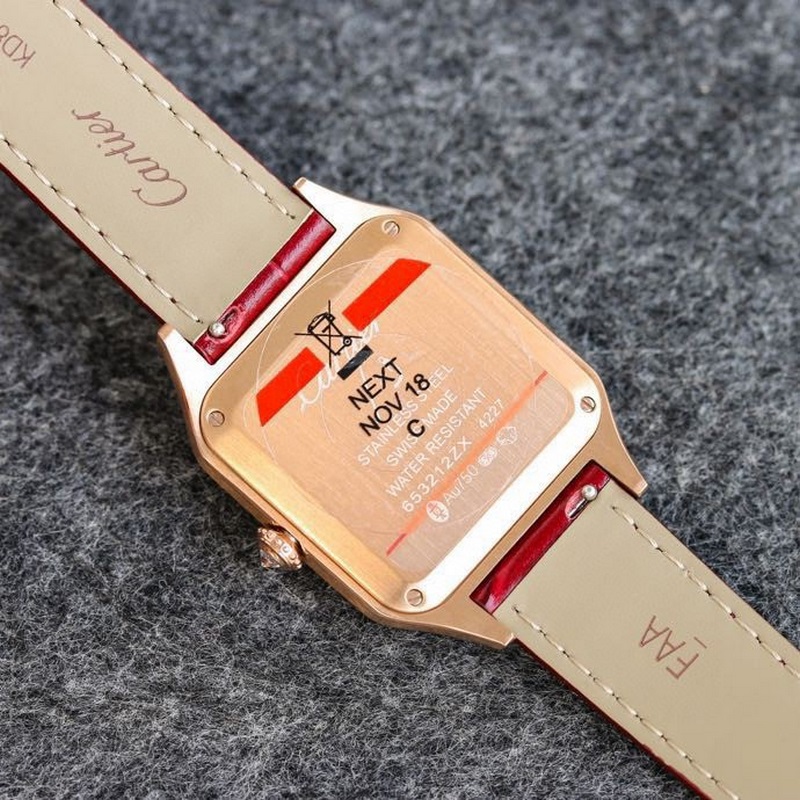Cartier Santos-Dumont Lychee Leather Straps Three Sizes Available-8