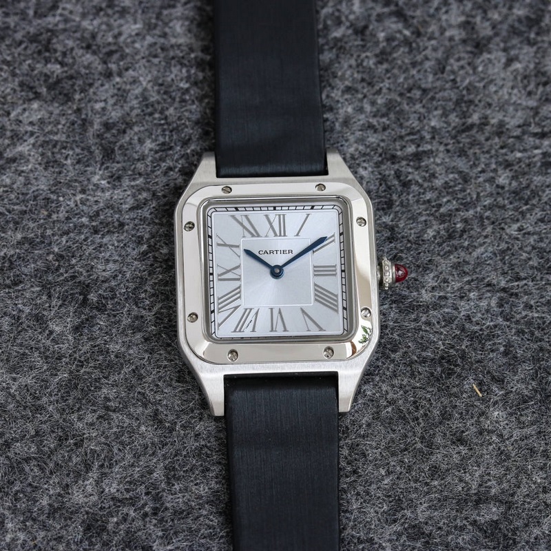 Cartier Santos-Dumont Litchi Leather Straps in Three Sizes Large Medium Small-4