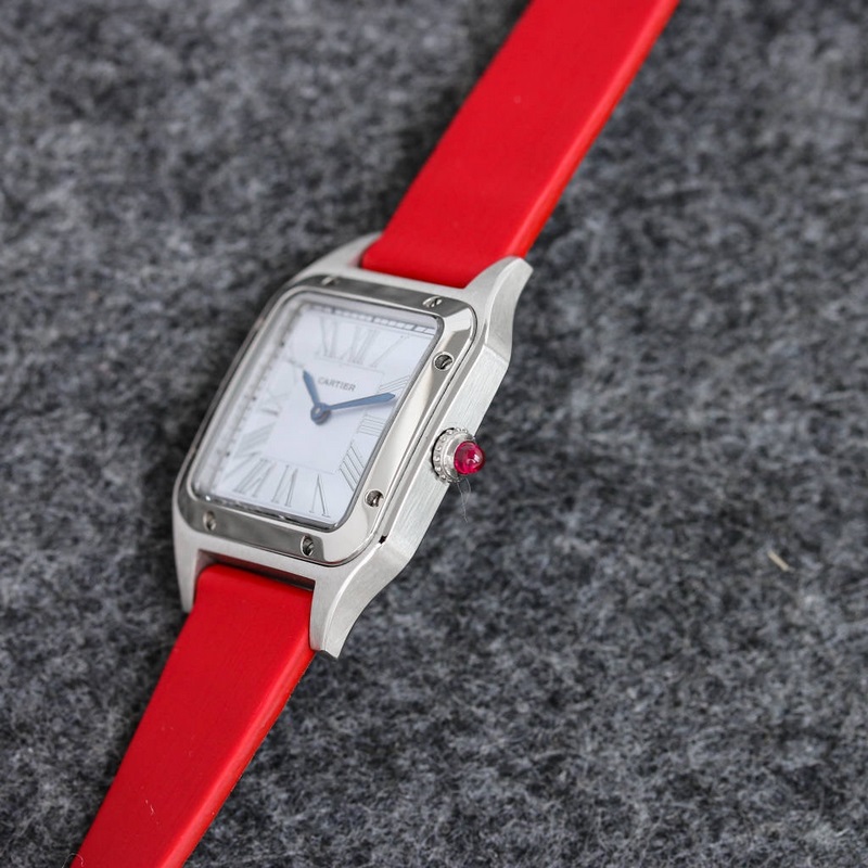 Cartier Santos-Dumont Litchi Leather Straps in Three Sizes Large Medium Small-6