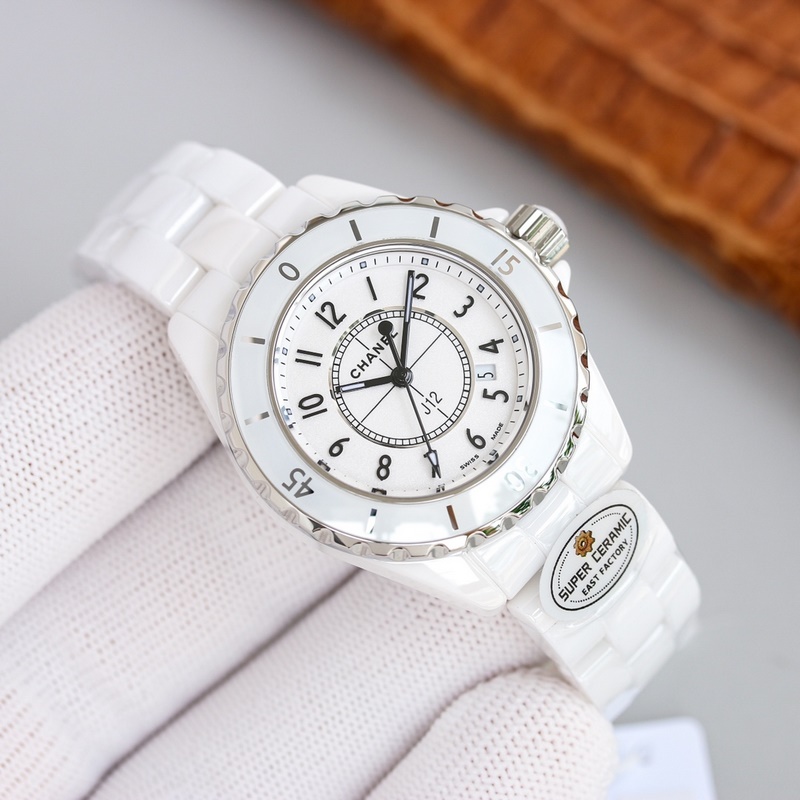 EAST Super Ceramic Chanel J12 33mm Replica Watch High Density Steel-6