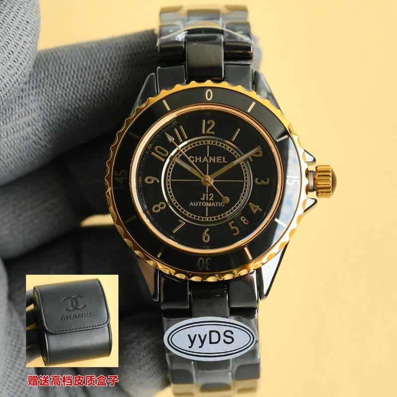 Chanel J12 Latest White Ceramic&18K Gold Replica Watch YYDS2025 Double 11 Special-2