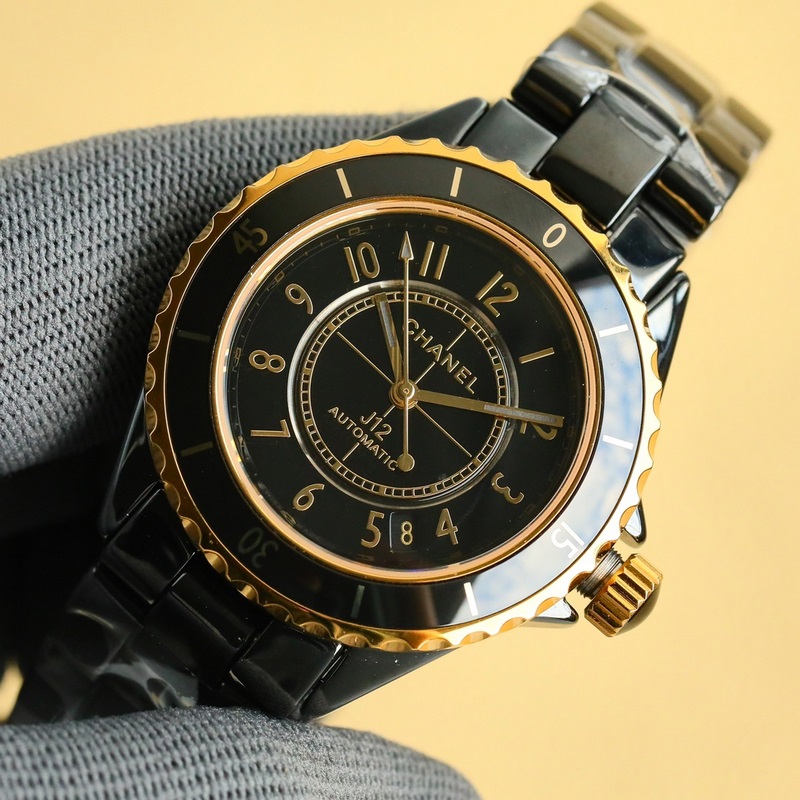 Chanel J12 Latest White Ceramic&18K Gold Replica Watch YYDS2025 Double 11 Special-3
