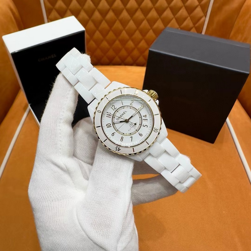 Chanel J12 Series Replica Watch Stunning Black-Gold&Fresh White Options-2