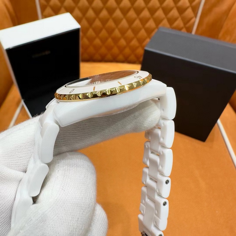 Chanel J12 Series Replica Watch Stunning Black-Gold&Fresh White Options-3