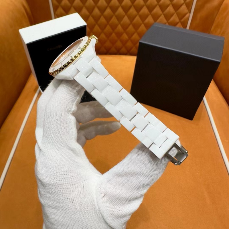 Chanel J12 Series Replica Watch Stunning Black-Gold&Fresh White Options-4