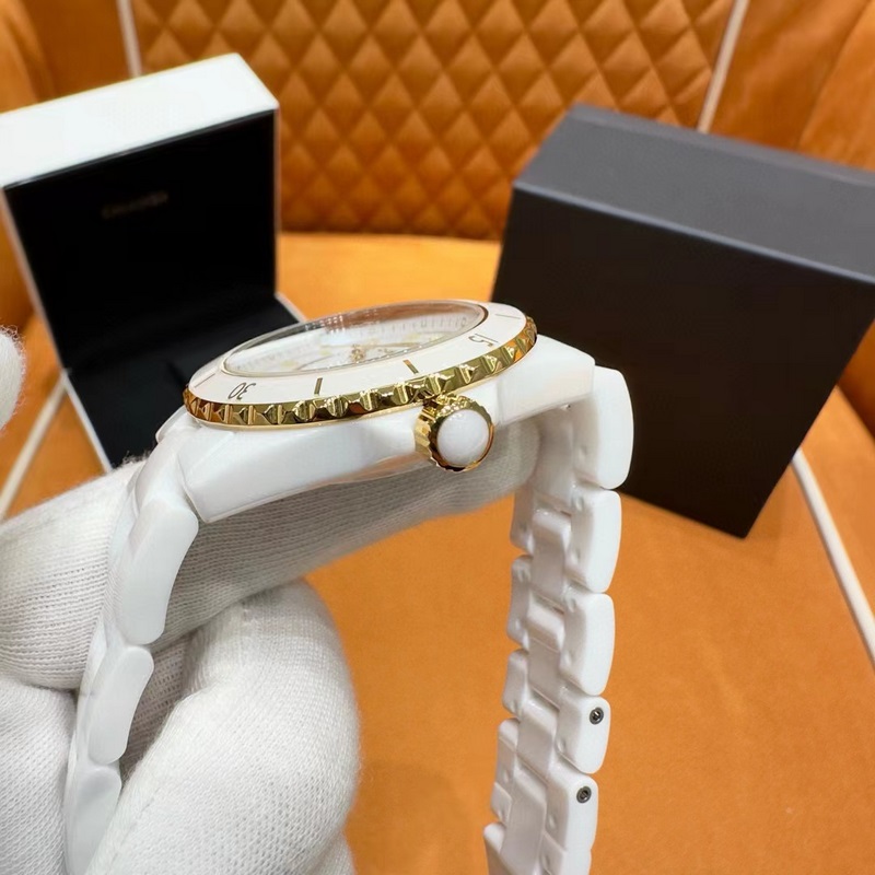 Chanel J12 Series Replica Watch Stunning Black-Gold&Fresh White Options-5