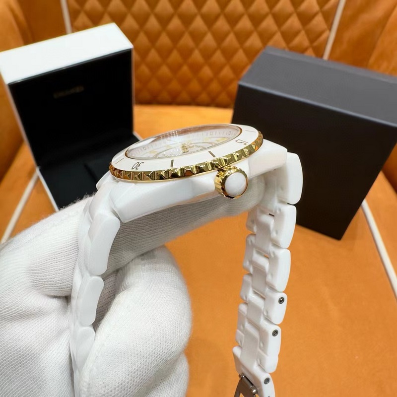 Chanel J12 Series Replica Watch Stunning Black-Gold&Fresh White Options-6