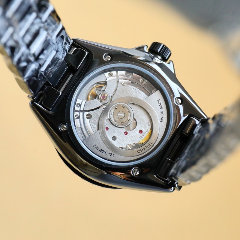 Chanel J12 Embroidered Pin Series H9762 Black Ceramic&18K Yellow Gold-7