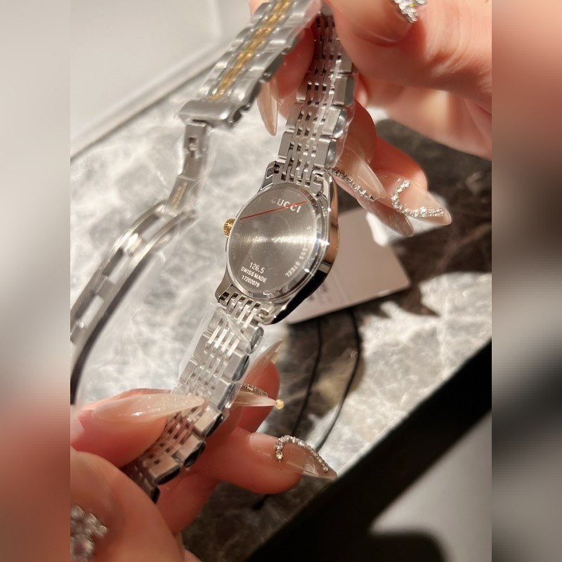 Gucci G-Timeless 28mm Classic Three-Color Replica Watch with Nine Pearl Band-6