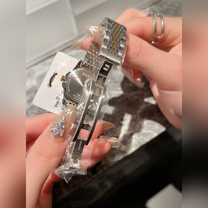 Gucci G-Timeless 28mm Classic Three-Color Replica Watch with Nine Pearl Band-7