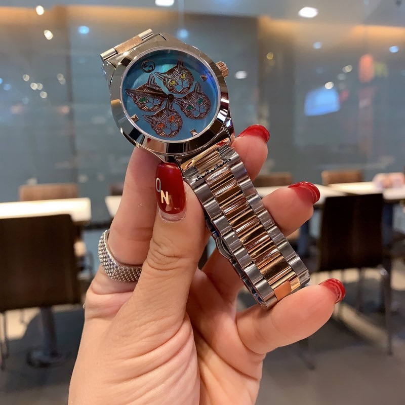 Gucci G-Timeless Cat Replica Watch with Pearl Dial-2