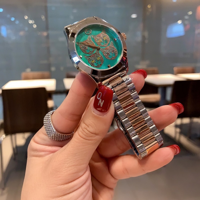 Gucci G-Timeless Cat Replica Watch with Pearl Dial-3