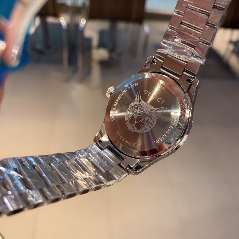 Gucci G-Timeless Cat Replica Watch with Pearl Details-5
