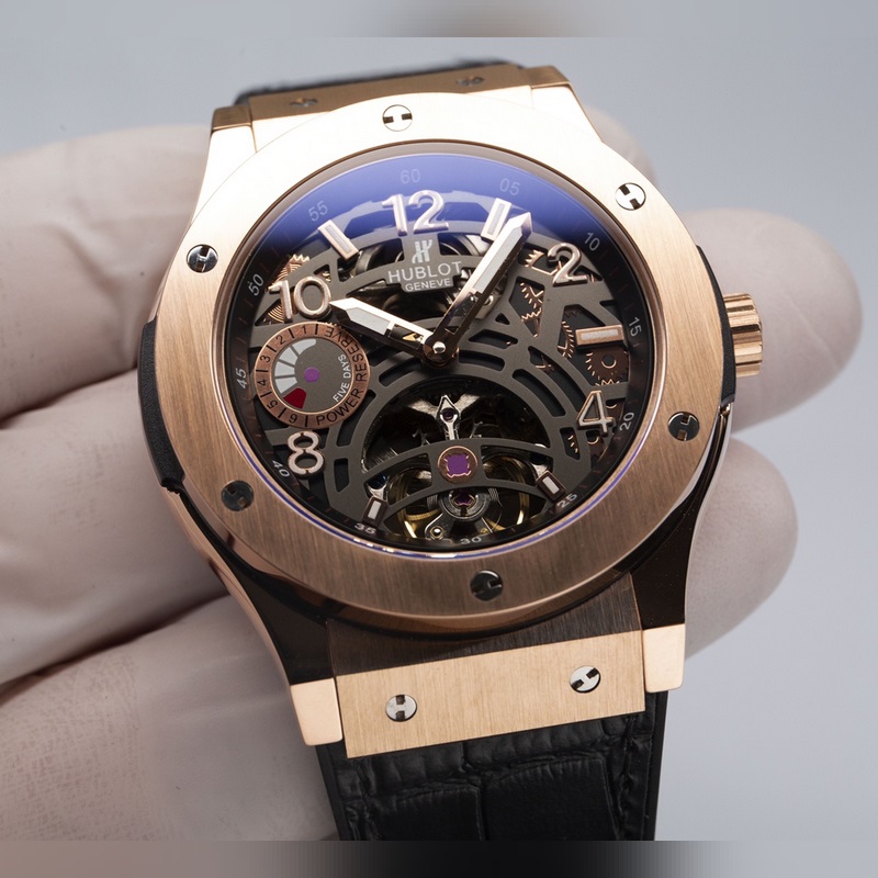Hublot Classic Fusion Tourbillon Men's Replica Watch Imported Leather Steel Band-4
